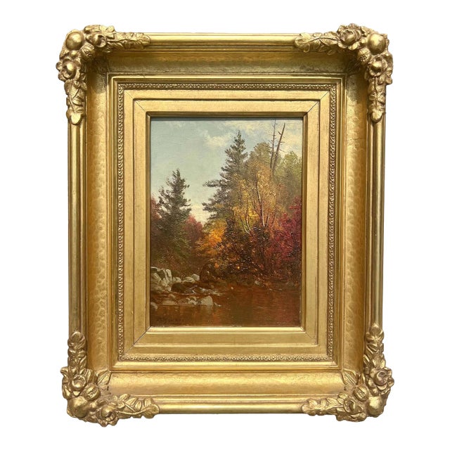 19th Century Woodland Interior, New Hampshire For Sale