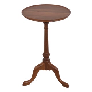 Bench Made Solid Cherry Candle Stand Occasional Table For Sale
