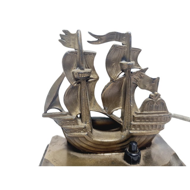 Metal Art Deco Style Bedside Lamp, Denmark, 1950s For Sale - Image 7 of 14