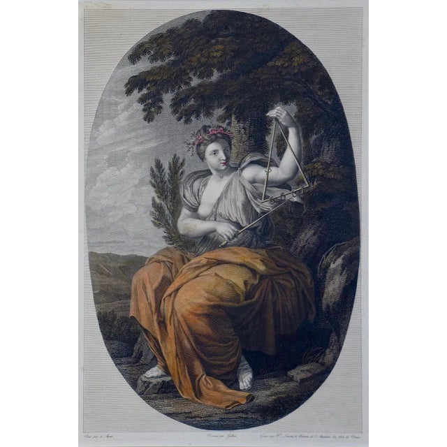 "Dessine par Gallier" is a hand-colored engraving and etching by Pierre Laurent (1739-1809) and Pierre Audouin (1768-1822)...