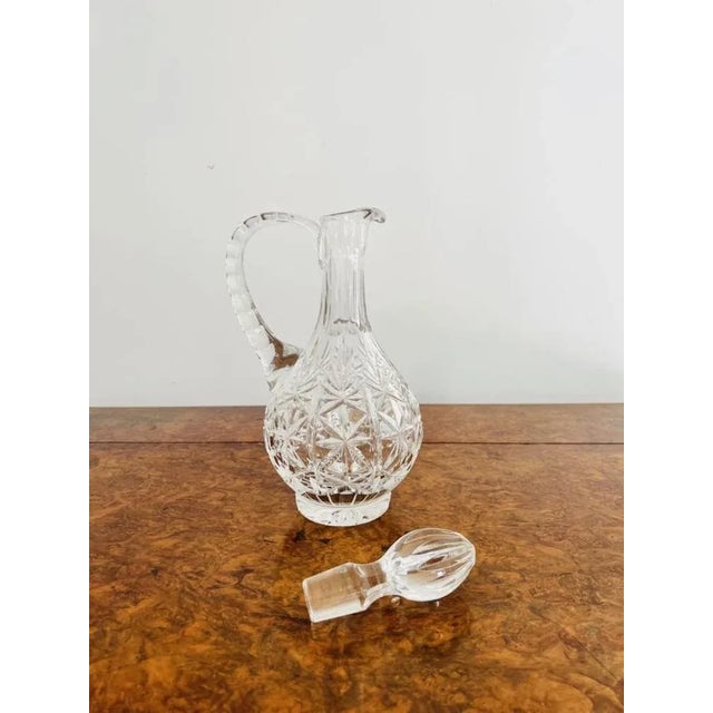 Antique Edwardian Cut Glass Ewer, 1900s For Sale - Image 4 of 7