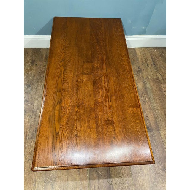 Farmhouse Oak Refectory Coffee Table For Sale - Image 11 of 17