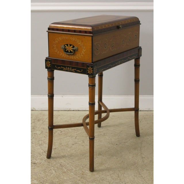 Age: Approx: 20 Years Old Details: Nice Decorated Finish Solid Brass Hardware Stretcher Base Frame Neoclassical Design...