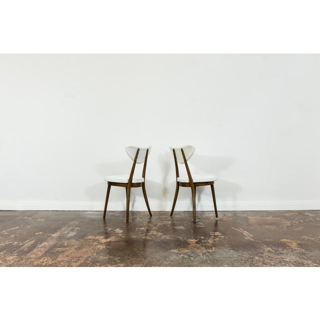 White Mid-Century Modern Dining Chairs by H & J Kurmanowicz, Poland, 1950s, Set of 6 For Sale - Image 8 of 17
