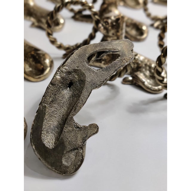 Vintage Ornate Brass Reclining Jaguar Dinner Napkin Holders ~ Set of 12 For Sale In Atlanta - Image 6 of 8
