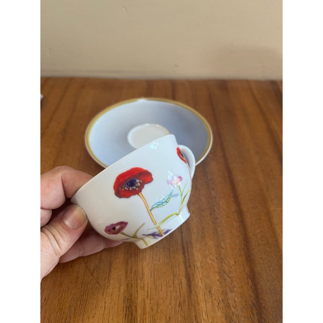 Theodore Haviland Taj Mahal Luxury Limoges Tea / Coffee Cup and Saucer Porcelain Set For Sale - Image 4 of 9