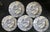 Set of five dessert or salad plates made by Copeland & Garrett in England in 1997. The blue and white transferware pattern...