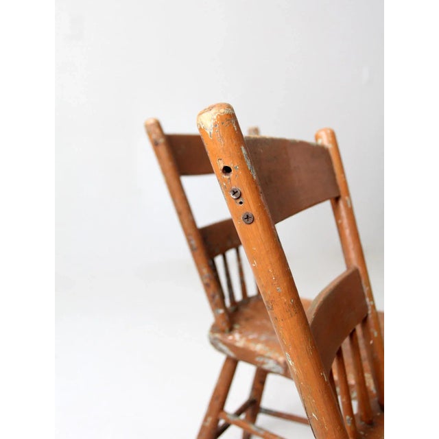 Antique Primitive Dining Chairs Set of 4 For Sale - Image 10 of 12