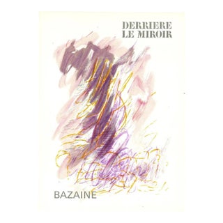 Jean Rene Bazaine, Cover for Behind the Mirror, Original Lithograph, 1968 For Sale