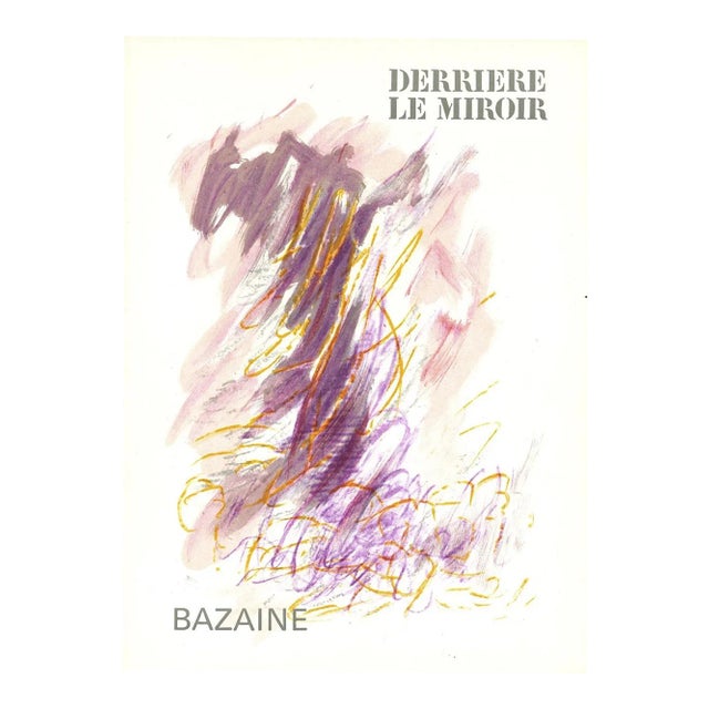 Jean Rene Bazaine, Cover for Behind the Mirror, Original Lithograph, 1968 For Sale