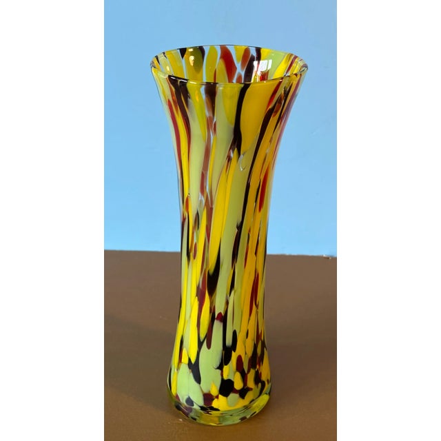Art Glass Multicolor Vase For Sale - Image 10 of 12