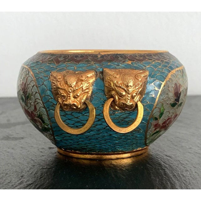 Mid 20th Century Chinese Plique-a-jour Archaic Style Bowl For Sale - Image 5 of 10