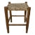 Antique Turned Wood Woven Top Stool For Sale