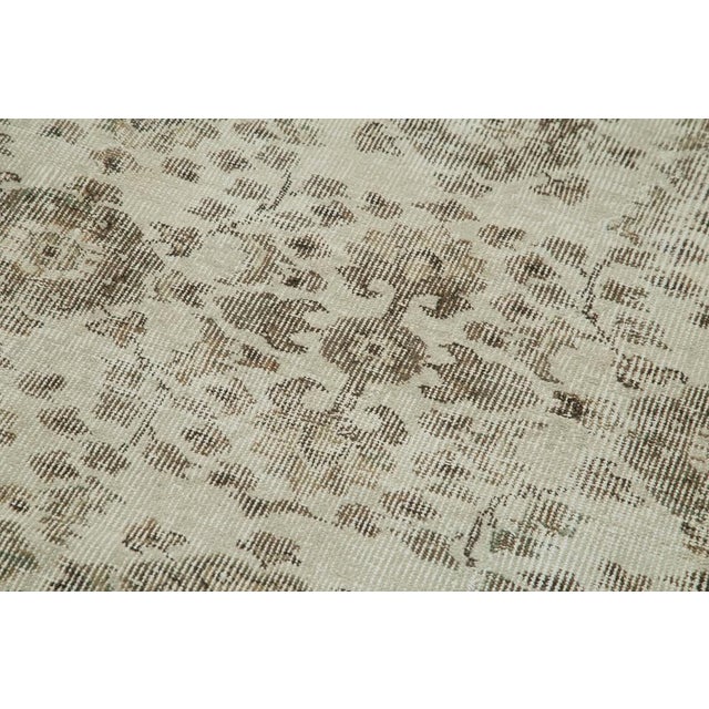 Vintage Beige Runner Rug For Sale - Image 5 of 7
