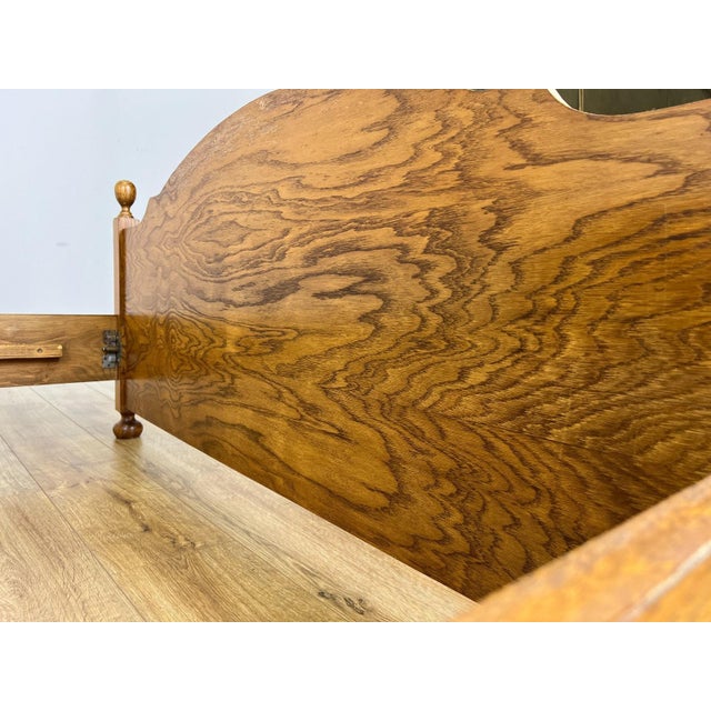 Vintage French Double Bed Frame with Carved Headboard For Sale - Image 12 of 13