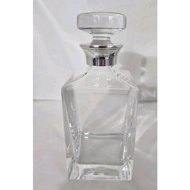 Sterling Silver Mounted Crystal Decanter, 2001 For Sale - Image 3 of 18