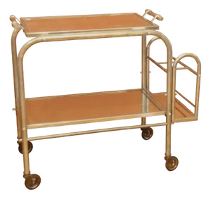 French Art Deco Bar Trolley, 1940s