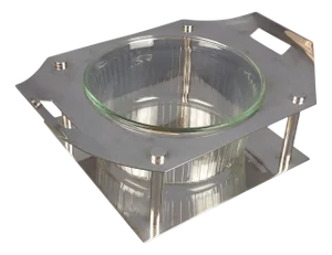 Silverplated Crystal Pyrex Food Warmer by Sovirel Modernariato, 1970