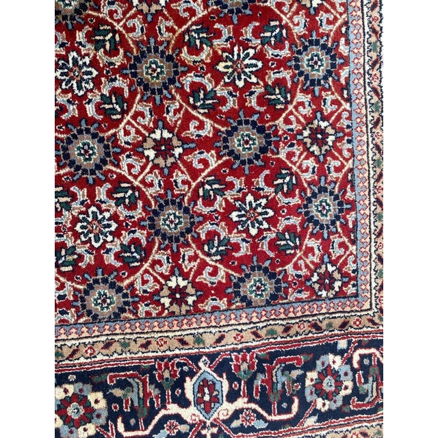 Red Vintage Indian Rug, 1980s For Sale - Image 8 of 15