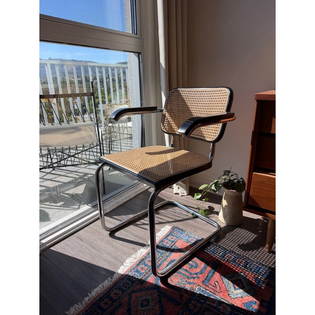 Knoll 1970s Knoll Cesca Chair 1970’s by Marcel Bruer W/ Original Knoll Label For Sale - Image 4 of 5