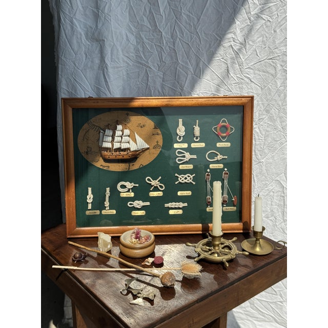 Diorama Frame of Boats and Knots For Sale - Image 3 of 18