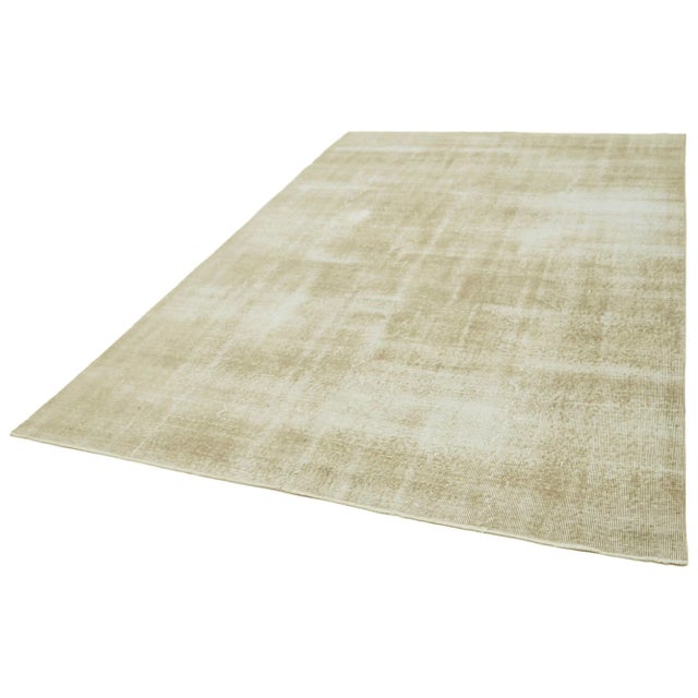 Vintage Turkish Beige Area Rug For Sale - Image 3 of 7