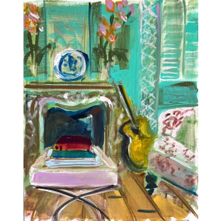 Original Painting of Interior "Sassy Player" by Shann Spishak For Sale