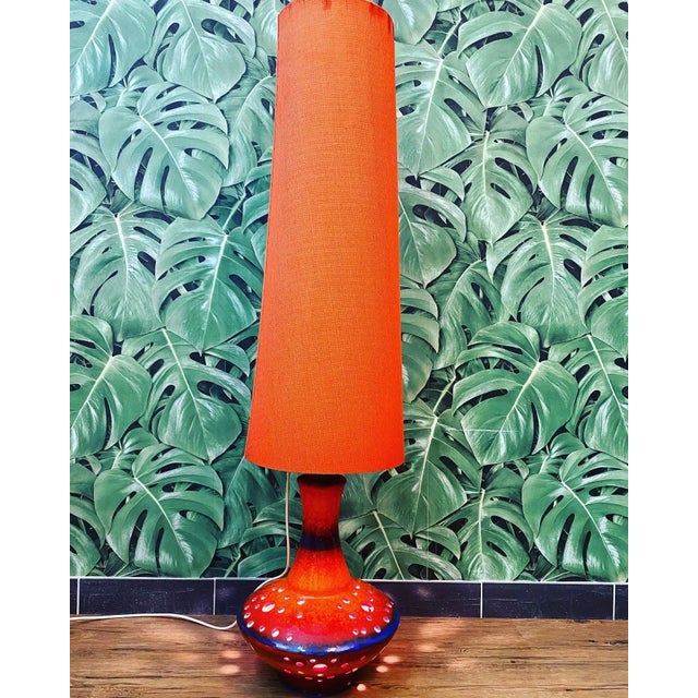 Large Mid-Century Floor Lamp by Walther Gerhards for Bay Keramik For Sale - Image 14 of 16