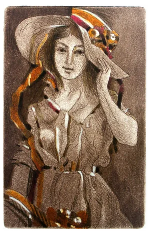 Bogdan Pikulicki, Portrait of a Lady, Print and Collage on Paper, 2016