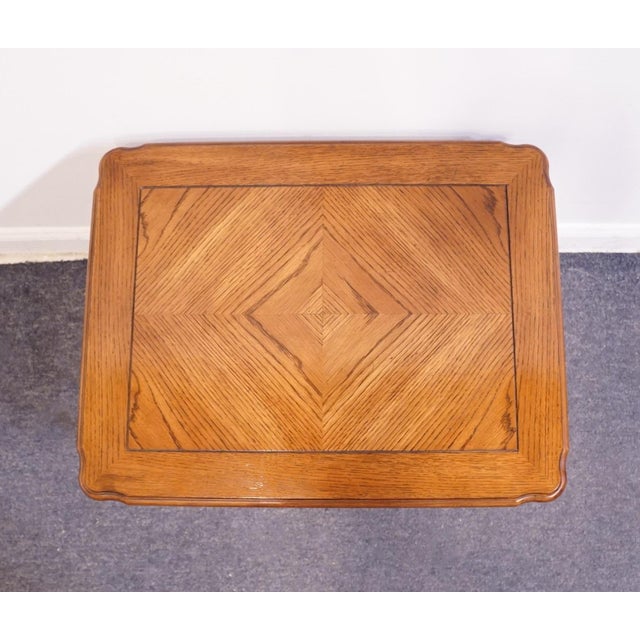 Altavista Lane Altavista Lane Bookmatched Walnut Country French 27x21" Accent End Table 10938-05 For Sale - Image 4 of 11