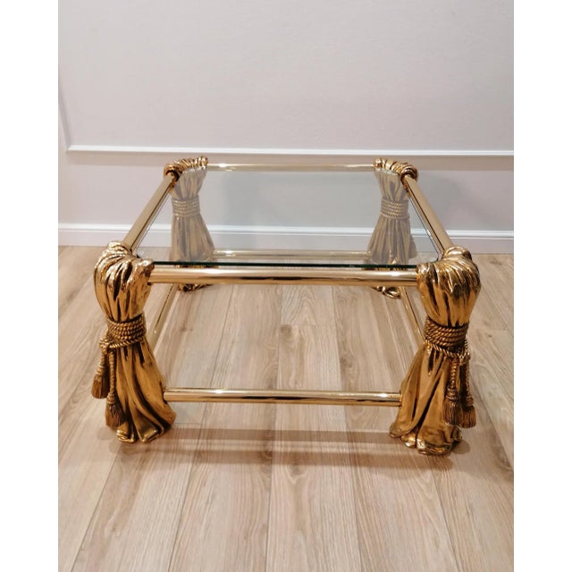 Hollywood Regency Gold Coffee Table, 1970s For Sale - Image 12 of 12