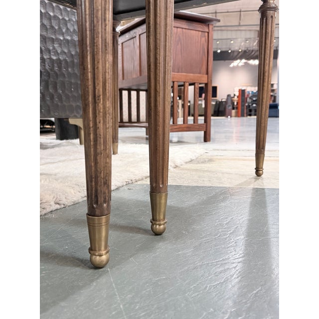 Late 20th Century Pair of Kreiss Louis XVI Style Leather Top Writing Tables For Sale - Image 9 of 10