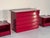 Vintage Chest of Drawers and Bedside Tables in Burgundy Lacquered Wood, 1980s, Set of 3 For Sale - Image 6 of 8