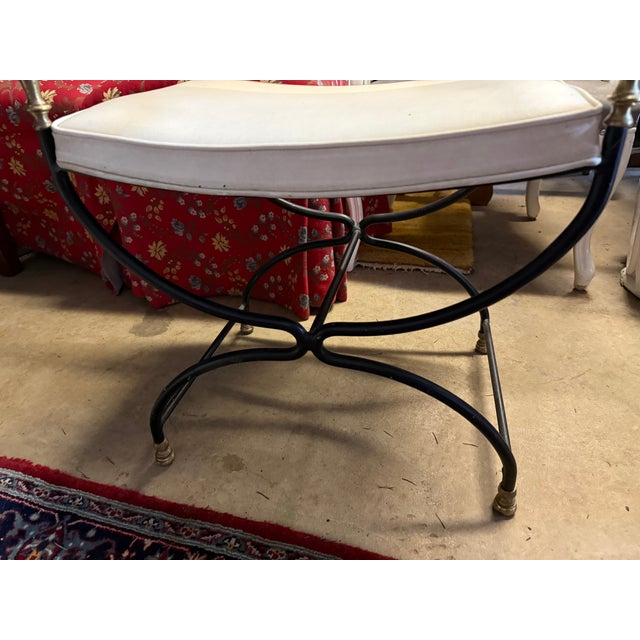 1960s Savonarola Style Iron Chair For Sale - Image 5 of 10