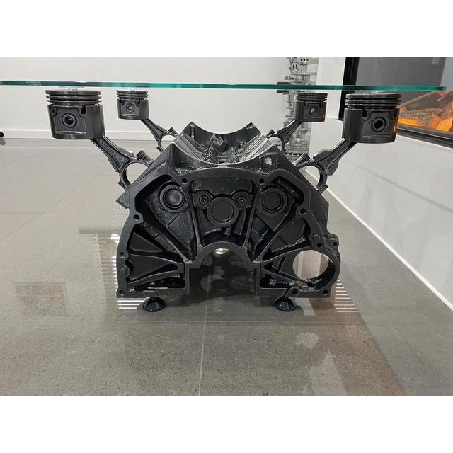 V8 Engine Block Coffee Table For Sale - Image 9 of 11