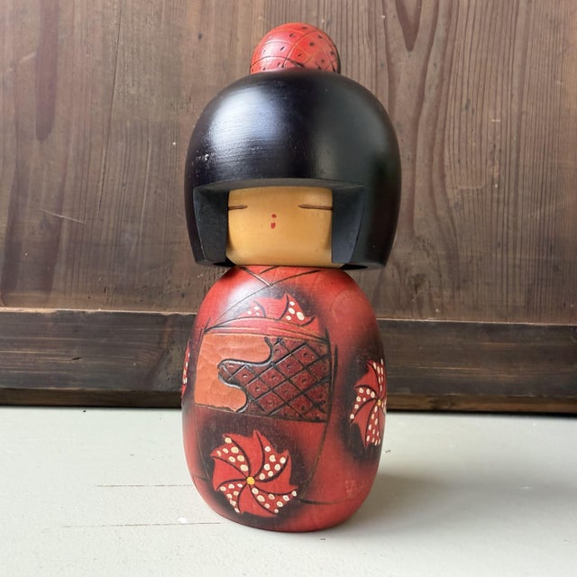 Vintage Japanese Kokeshi by Masae Fujikawa, 1970s For Sale - Image 4 of 8
