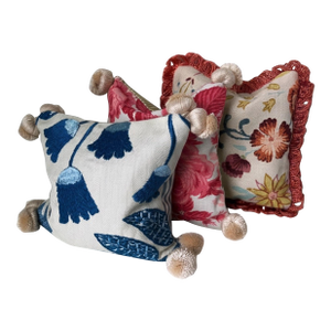 Schumacher, Alice Sergeant, Sanderson, Chelsea Textiles Lavender-Filled Designer Decorative Pillows - Set of 3 Small
