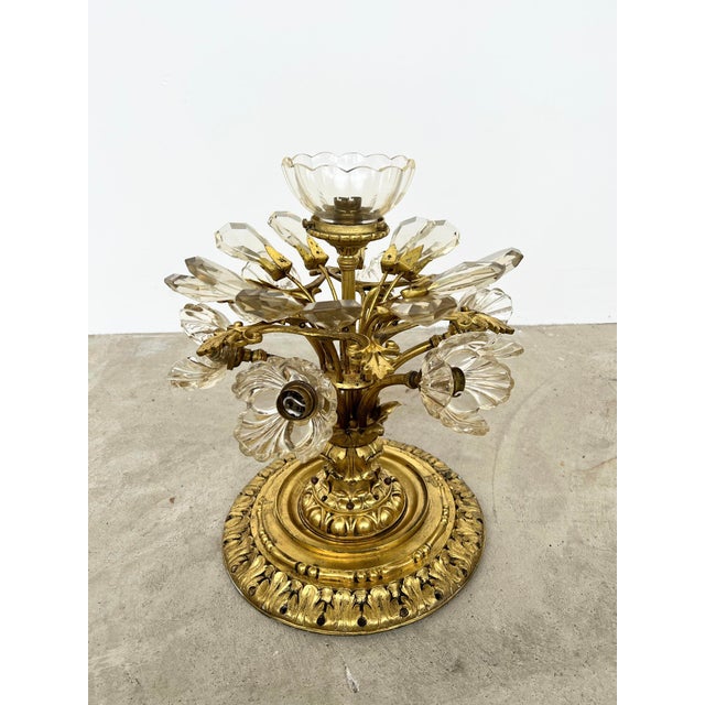 Bronze Ceiling Light with Flower Bouquet Pendants, 1920s For Sale - Image 3 of 14