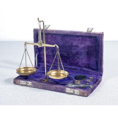 Balancing Scale with Coin Weights For Sale - Image 16 of 16