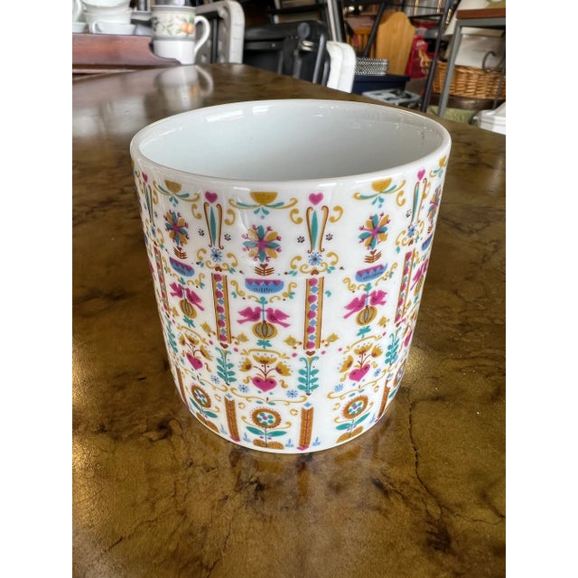 Mid-Century Modern Vintage German Folk Ceramic Cylinder Cup by Kurt Hammer For Sale - Image 3 of 5