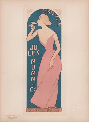 Maurice Réalier-Dumas, Champagne Jules Mumm & Co. from Les Maîtres de L'Affiche, 1898, Original Lithograph