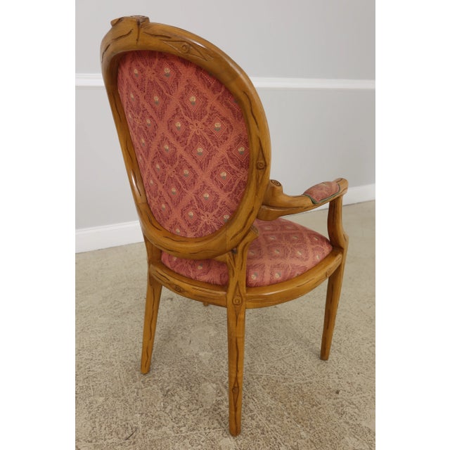 Brown Pair Modern Design Branch Motif Carved Armchairs For Sale - Image 8 of 11