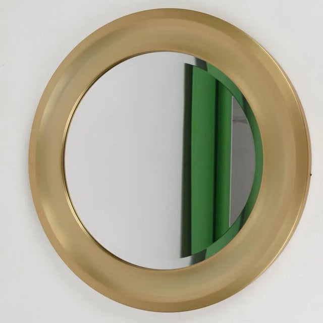 1960s Mid-Century Italian Gilded Aluminum Mirror by Sergio Mazza for Artemide, 1960s For Sale - Image 5 of 12