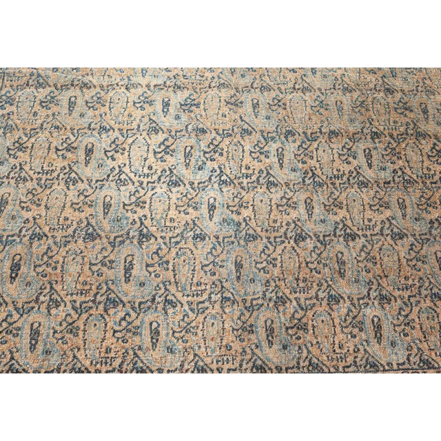 Authentic Persian Kirman Handmade Wool Rug For Sale - Image 9 of 9