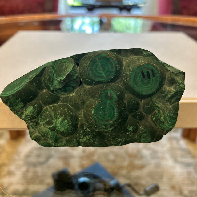 Chunk of Natural Green Malachite - Paperweight or Decorative Vanity Dish For Sale - Image 4 of 8