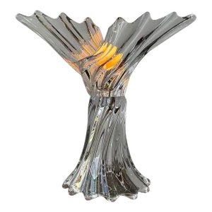Vintage Art Vannes French Blown Crystal Table Lamp, Circa 1970s