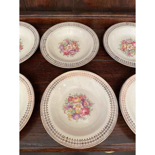Pink Mid 20th Century 22 Karat Gold Serving Bowls- Set of 6 For Sale - Image 8 of 11