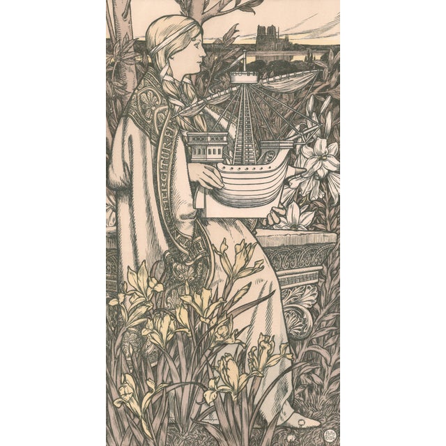 Adolphe Giraldon, Lutèce, 1898, Original Lithograph For Sale - Image 3 of 10