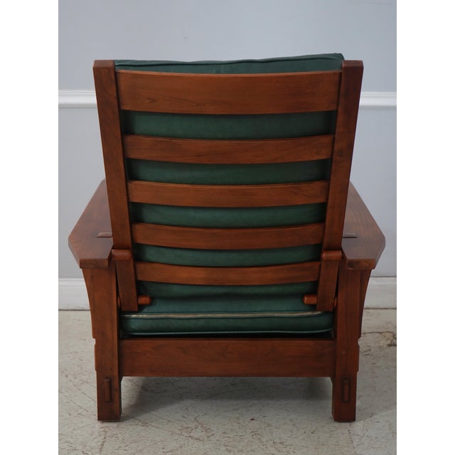 Stickley Stickley Mission Cherry Morris Chair & Ottoman For Sale - Image 4 of 18
