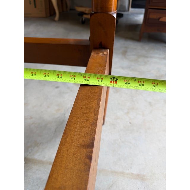 Vintage Peter Engel Carved Walnut Four-Poster Twin Bed Frame For Sale - Image 14 of 18